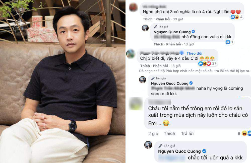 Cùng gặp trường hợp tương tự Đông Nhi, Cường Đô La không khẳng định mà úp mở, tỏ ra nôn nóng, sẵn sàng có thêm con.