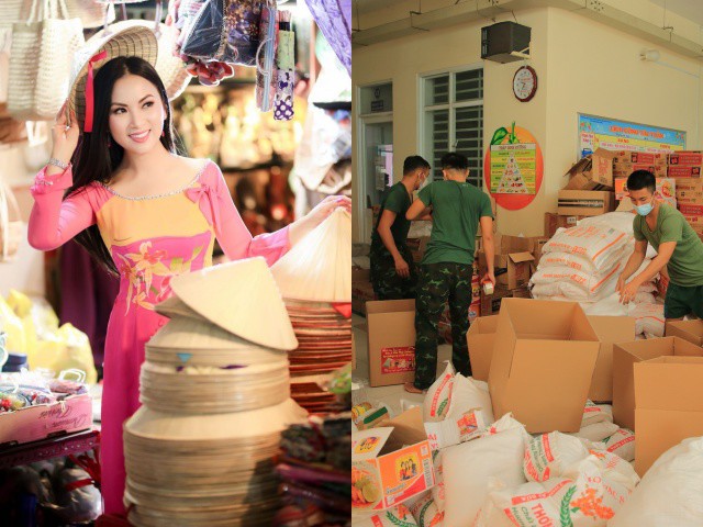 Ca sĩ tỷ phú Hà Phương được bố chồng đồng hành, tiếp tục tặng hàng trăm tấn nhu yếu phẩm