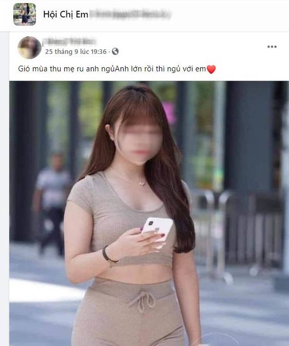 Quý cô khát tình tham gia các hội nhóm, đăng hình những cô gái trẻ đẹp kèm vần thơ gợi mở đến mức sống sượng, dưới chân bài đăng có rất nhiều comment đáp lại đòi giao lưu ngay lập tức.