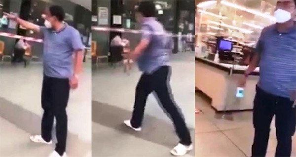 Camera an ninh ghi cảnh ông Hồ Hữu Nhân xưng Ban chỉ đạo chống dịch đang la lối ở siêu thị