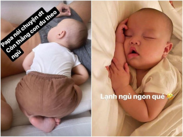 Thánh hài số 1 Vbiz- Leon nhà Hồ Ngọc Hà, đến tư thế ngủ cũng bá đạo không ai bằng