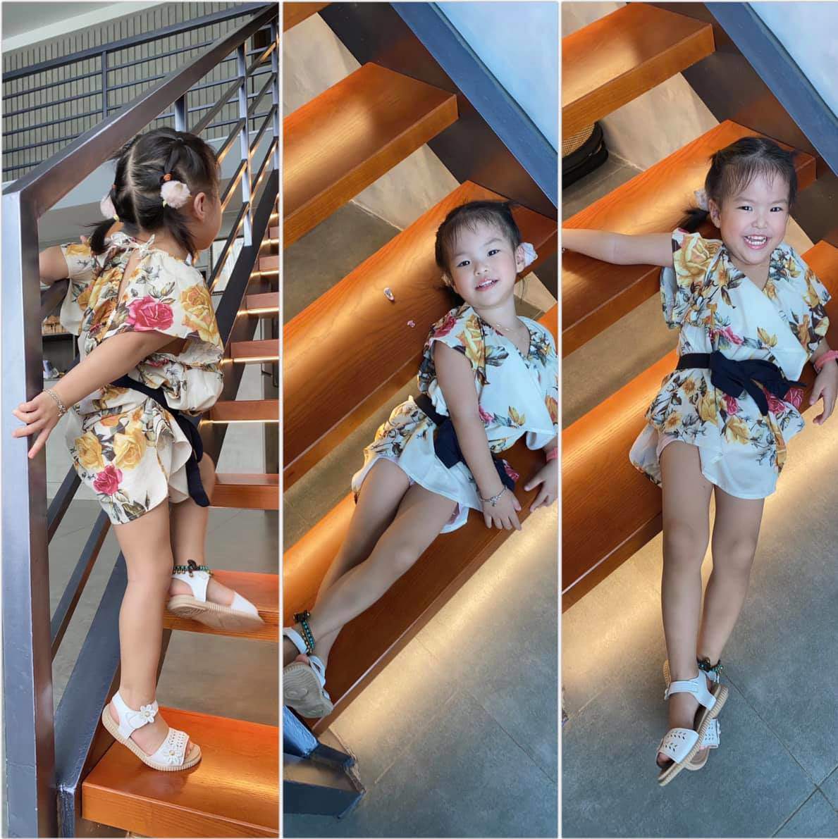 Mùa dịch khó sắm quần áo, Lê Phương hô biến đồ bộ U40 cho con gái 2 tuổi mặc - 6