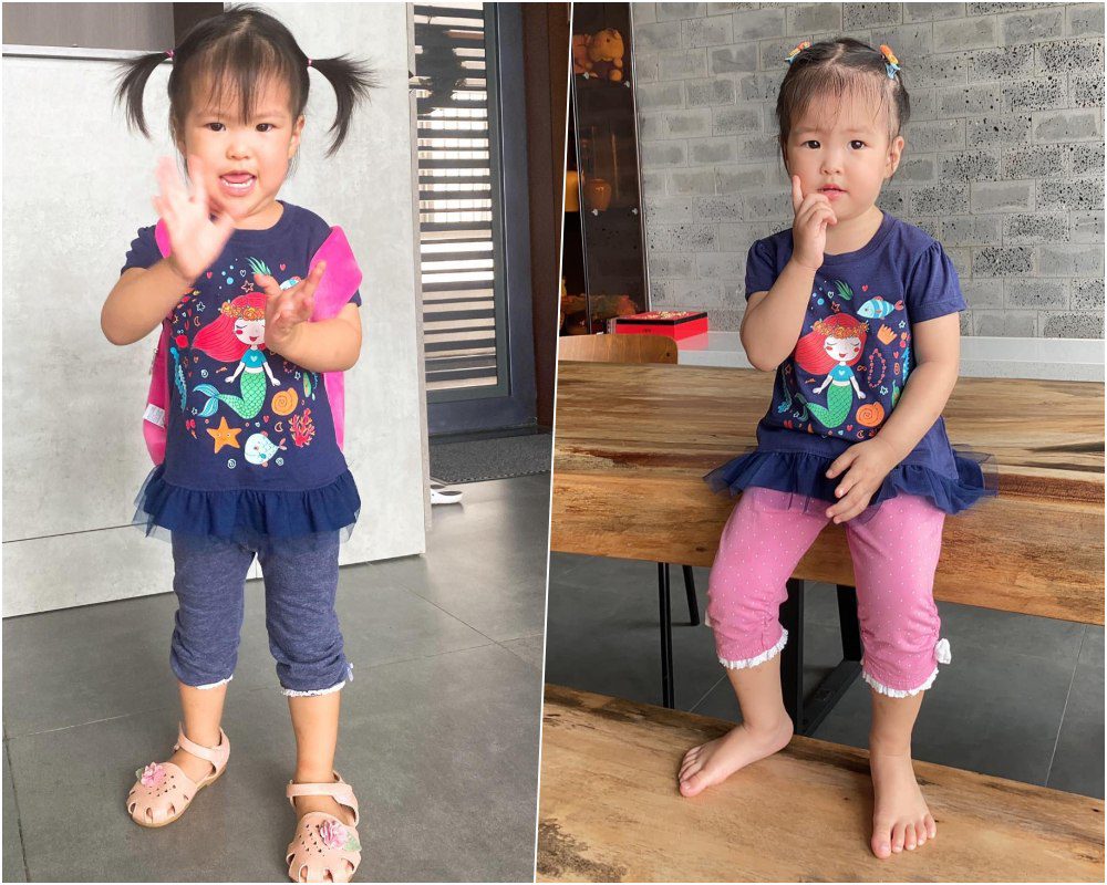 Mùa dịch khó sắm quần áo, Lê Phương hô biến đồ bộ U40 cho con gái 2 tuổi mặc - 11