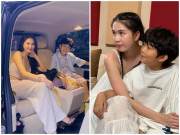 Con trai Ngọc Trinh Vũ Khắc Tiệp khoe loạt ảnh thân thiết, tình cảm bên mẹ
