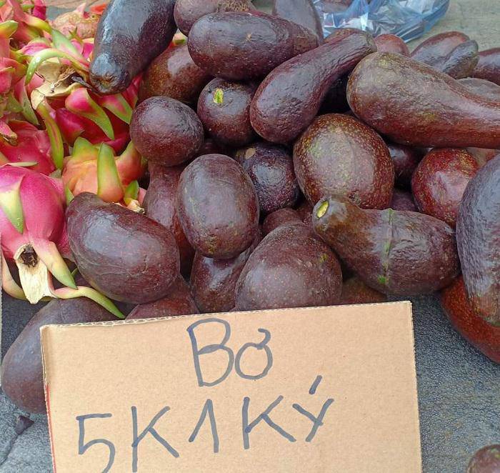 Bơ sáp được bày bán với giá siêu rẻ.