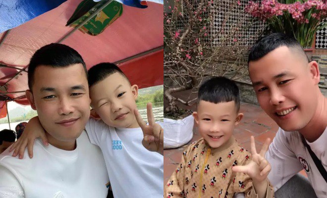 Những bức ảnh Hiệp Gà chụp với cậu con trai nhỏ, trông giống như bản sao của bố. Nhiều dân mạng bình luận: Đúng là hai giọt nước, Hai bố con đẹp trai giống nhau y đúc...