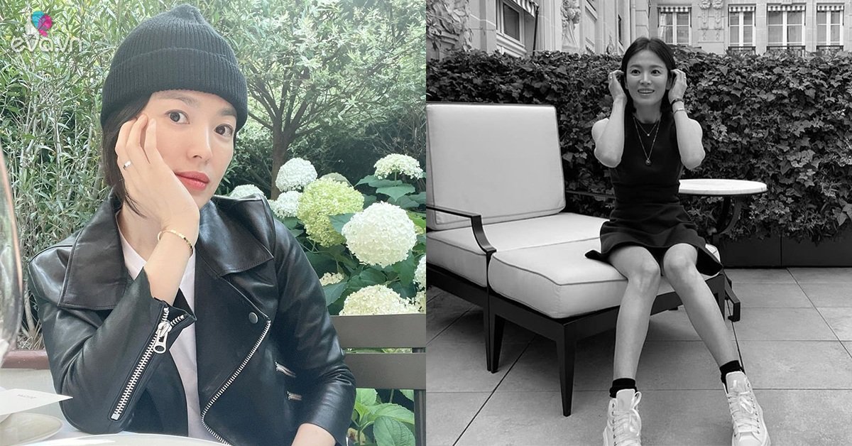 Song Hye Kyo bùng nổ nhan sắc tại sự kiện ở Pháp, so với ảnh mặt mộc khác một trời một vực