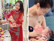 Bà bầu - Sinh con lần 2, Vân Hugo không ngại để lộ khoảng ngực trần, khoe khoảnh khắc đẹp