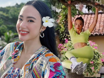 Angela Phương Trinh trổ tài leo cây tập bụng, tăng độ khó bài tập, cánh mày râu cũng "xanh mặt"