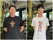 Làm mẹ - Huy Khánh khoe giống nhau y hệt với con trai 17 tuổi cao 1m8, hình ảnh phản chiếu ở mắt kính khác hẳn