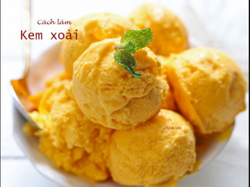 6 cách làm kem xoài đơn giản tại nhà thơm ngon, không bị dăm đá
