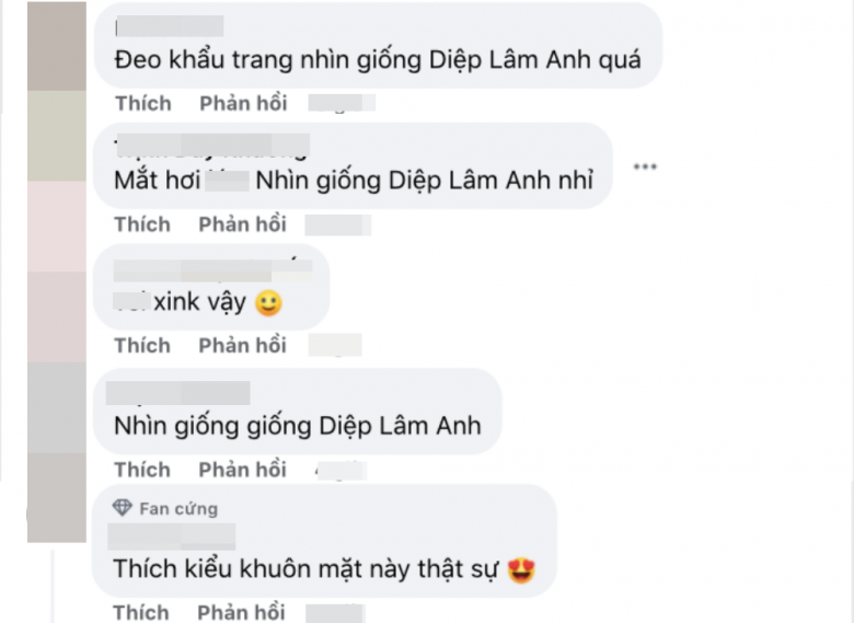 Nhiều người gật gù cho rằng, nữ sinh 2K4 có diện mạo khá giống với Diệp Lâm Anh. Đặc biệt là lúc cô nàng đeo khẩu trang.