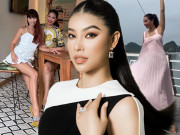 Thời trang - Phạm Hương trồi sụt phong cách khi về Việt Nam, tận dụng đồ cũ, còn để hở miếng lót ngực