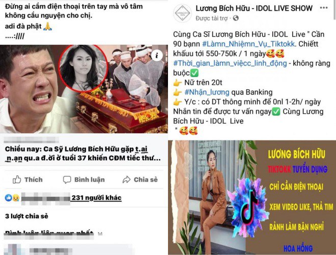 Thực hư tin Lương Bích Hữu qua đời vì tai nạn, bạn bè tìm Facebook để kết bạn toàn ra tin buồn