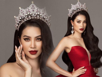 Phạm Hương diện đầm dạ hội, đội lại vương miện tiền tỷ