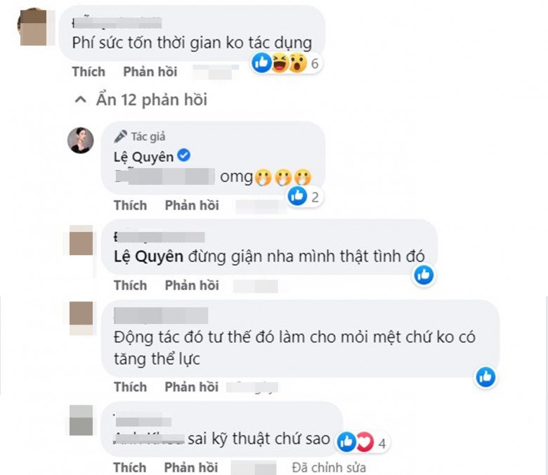 Tuy nhiên, đã có nhiều bình luận chỉ ra kỹ thuật Plank của quý cô chưa chuẩn. Người khác còn cho rằng, Plank trong khoảng thời gian dài đó chỉ phí sức, tốn thời gian, không tác dụng vì nó chỉ làm cho mình thấy mỏi mệt chứ không tăng thể lực.