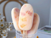 Bếp Eva - Nóng toát mồ hôi, làm ngay kem đào chỉ vài phút là xong, ăn đến đâu mát rượi đến đó