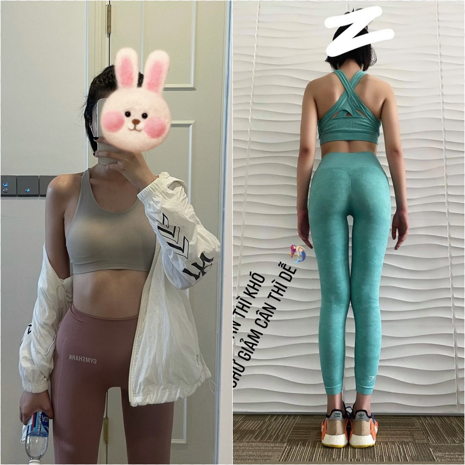 Kết quả tập luyện cho cuộc thi hoa hậu được Hồng Diễm lưu lại cẩn thận để thấy sự thay đổi.