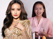 Làm đẹp - Trổ tài make up và nói tiếng Anh như gió, Ngọc Châu khoe mặt mộc trên trang Miss Universe