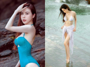 Sao Việt - Hoa hậu Hoàng Dung khoe body cực "cháy" trên bãi biển Thái Lan