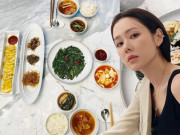 Bếp Eva - Bà bầu Son Ye Jin khoe cơm hai người tự nấu cực ngon