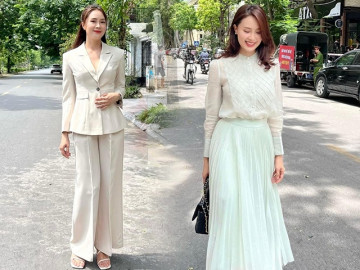 Thời trang công sở đẹp mê của Hồng Diễm