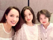 Giải trí - Thúy Hạnh "chạnh lòng" về ngoại hình khi đứng cạnh 2 con, nhan sắc Suti vượt trội mẹ và chị