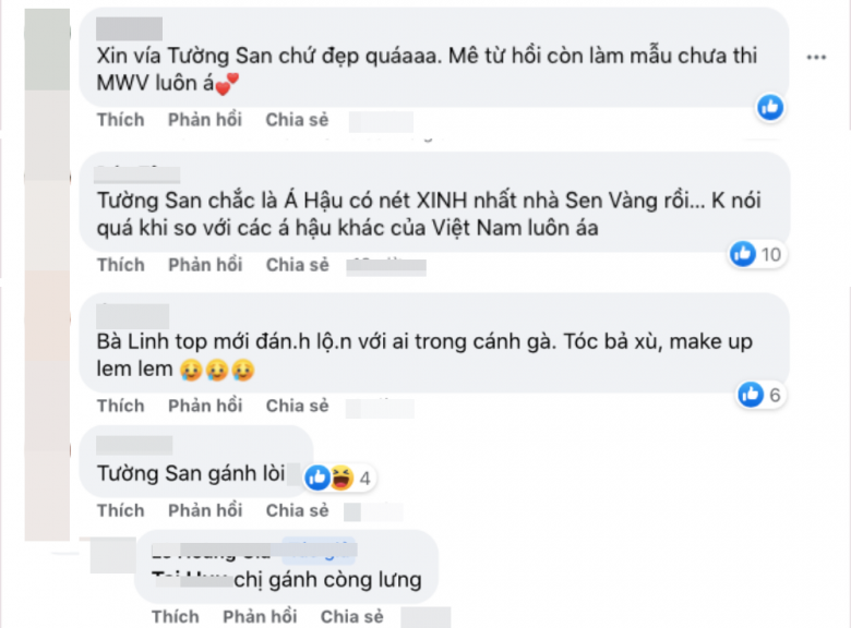 Ai nấy còn gật gù rằng, với layout make up này, mẹ bỉm sữa Tường San đã gánh còng lưng cho Top 3. 