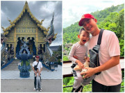 Làm mẹ - Con trai Lương Thế Thành Thúy Diễm được bố mẹ cho ra nước ngoài nghỉ hè hưởng cuộc sống sang