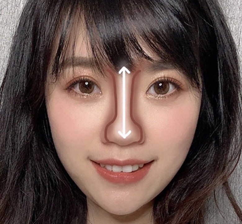 Vấn đề của chiếc mũi ngắn đó là khiến phần khuôn mặt bên dưới trông như dài ra gây mất cân đối.