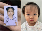 Yêu con - Con gái Mạc Văn Khoa chụp ảnh thẻ mặt quá nghiêm túc, nhìn sang con Cường Đôla, Ly Kute đáng yêu không kém