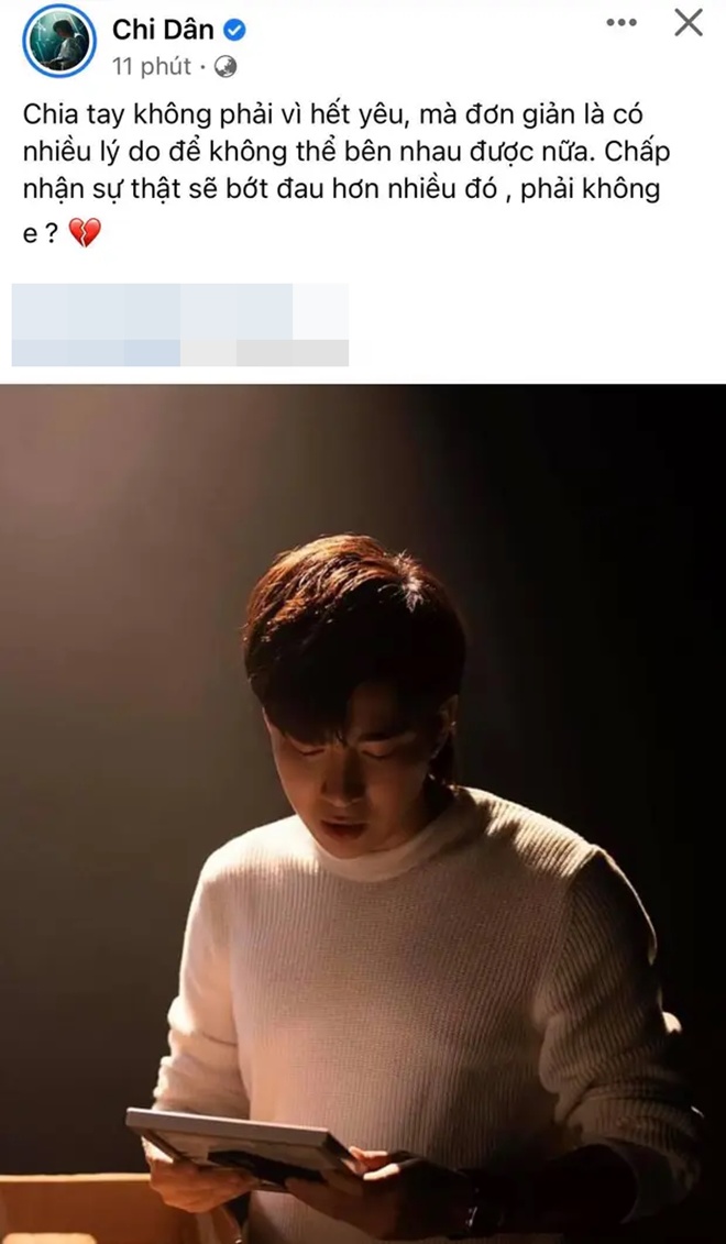 Chi Dân từng nhắc đến chuyện chia tay, khá trùng khớp với những đồn đoán trước đó của người hâm mộ.