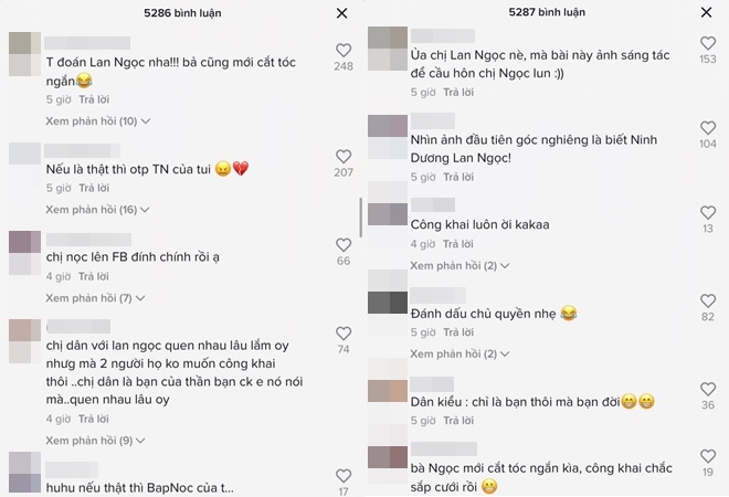 Dân tình sôi nổi bàn tán phía dưới clip, đa số cho rằng cô gái trong ảnh là Ninh Dương Lan Ngọc.