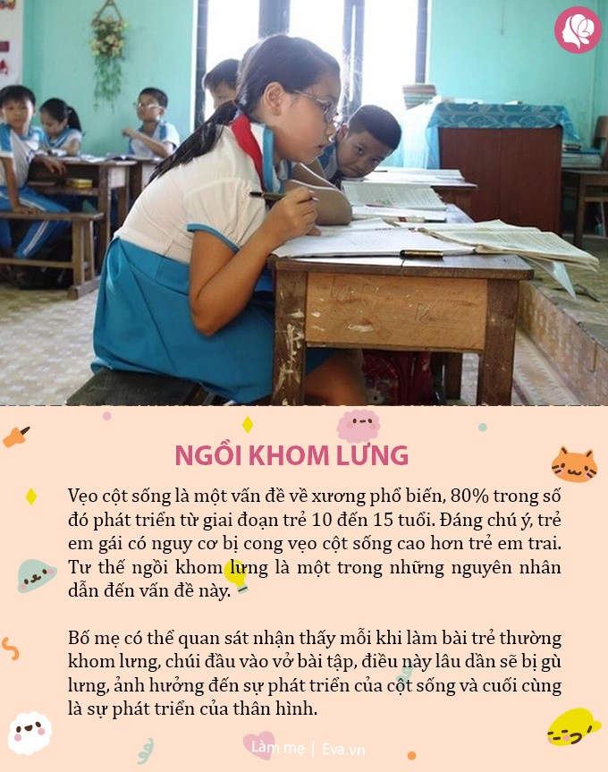 5 tư thế ngồi xấu dễ khiến trẻ gù lưng, mẹ không sửa ngay con lớn lên thấp lùn hơn bạn - 2