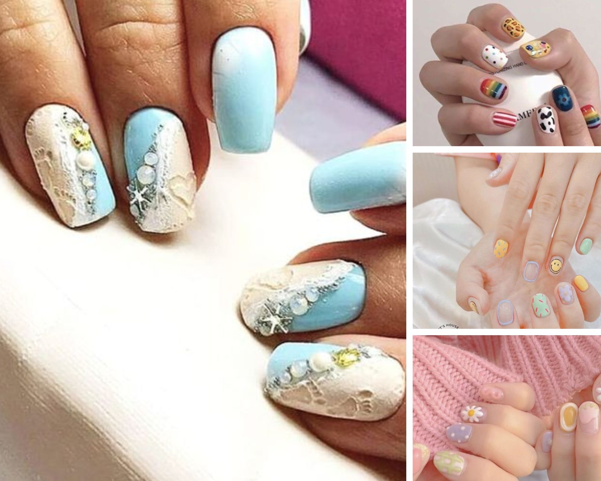 20 Mẫu nail nhẹ nhàng đi học đẹp dễ thương hot nhất hiện nay - 19