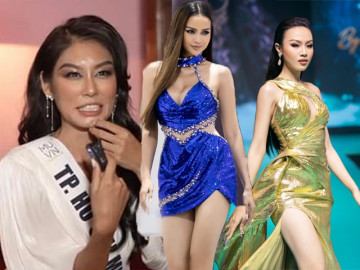 "Hú tim" khoảnh khắc Ngọc Châu dẫm váy Thủy Tiên trên sàn catwalk và sự nhanh trí của Thảo Nhi