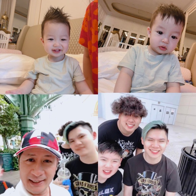 Đây cũng là lần hiếm hoi nam ca sĩ chủ động đăng ảnh cận mặt con thứ 4 sau 1 năm giấu kín.