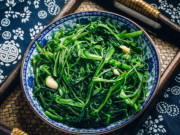 Bếp Eva - Ngâm rau muống trong loại nước rẻ tiền này, lúc xào xanh mướt lại giòn ngon