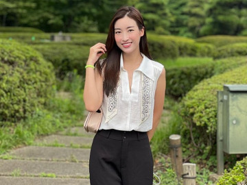 Đỗ Mỹ Linh lần đầu lộ diện sau tin được cầu hôn, diện set đồ trẻ như nữ sinh