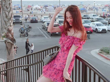 Trời lạnh tê tái, mỹ nhân mệnh danh “tình đầu quốc dân” chỉ diện chiếc váy mỏng khoe vai gầy