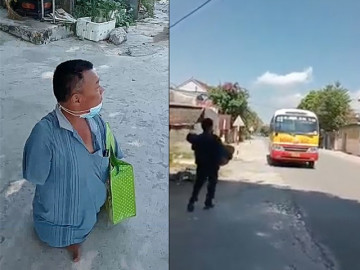 CĐM xót xa cảnh tượng người đàn ông khuyết tật đứng đợi, mãi không bắt được xe nào ở Nghệ An