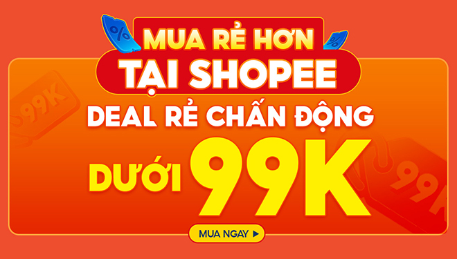 “Mua rẻ hơn tại Shopee” sẽ giới thiệu cho người dùng loạt deal chất lượng có giá dưới 99.000 đồng để thỏa sức mua sắm các sản phẩm yêu thích.