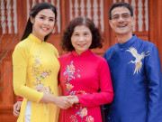 Thời trang - Ngỡ ngàng trước phong cách diện áo dài đẳng cấp của mẹ ruột Hoa hậu Ngọc Hân