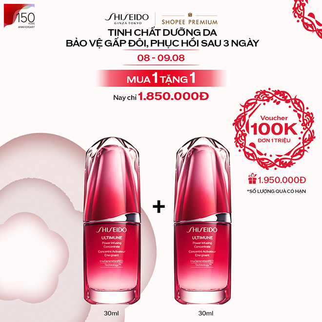 Ưu đãi mua 1 tặng 1 dành cho a hrefhttps://shopee.vn/product/392896126/5193990088 target_blankShiseido Ultimune Power Infusing Concentrate 30ml/a - tinh chất chăm sóc da số 1 của Shiseido với hơn 224 giải thưởng sắc đẹp.