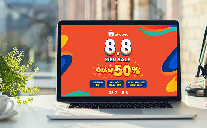 8.8 Siêu Sale Giảm 50% mang đến những giây phút mua sắm thú vị với loạt mã miễn phí vận chuyển đơn từ 0 đồng, deal giảm 50% mỗi ngày và voucher giảm 50% lên đến 1 triệu.
