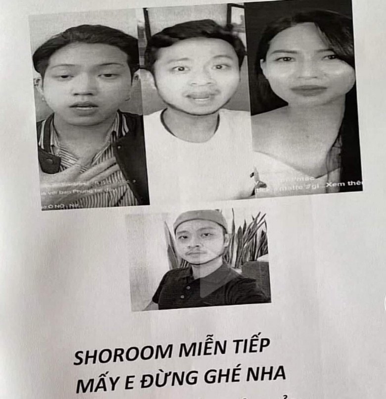 Các TikToker review đình đám như: Cô gái có râu, Võ Hà Linh, Nờ Ô Nô xuất hiện trên giấy miễn tiếp của các cửa hàng làm xôn xao mạng xã hội