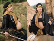 Bà bầu - Mẹ bầu Bình Phước nổi tiếng với bộ ảnh lạ, ai cũng đoán em bé chào đời sẽ hài hước như mẹ