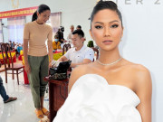 Thời trang - H'Hen Niê đi làm căn cước công dân xỏ dép tổ ong, ống quần cao thấp bị nói "hoa hậu lôi thôi"