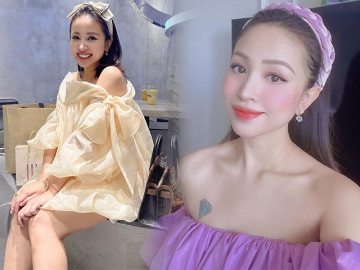 U40 mới sinh con lần 2, Vân Hugo trẻ trung nhờ dùng phụ kiện điệu đà cho mái tóc