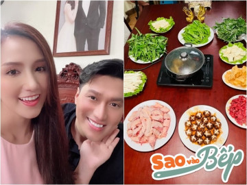 Sao nữ nhà 60 tỷ mời Việt Anh xơi lẩu, ăn mừng hết gãy cổ